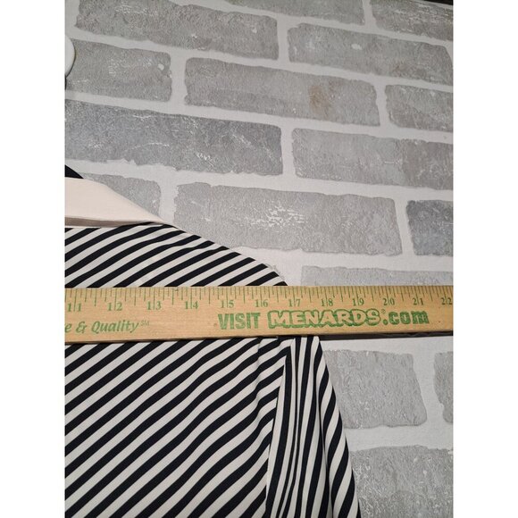 Notations 90s Striped Button Down,Long Sleeve Classic Women Blouse Size Medium - Picture 9 of 10